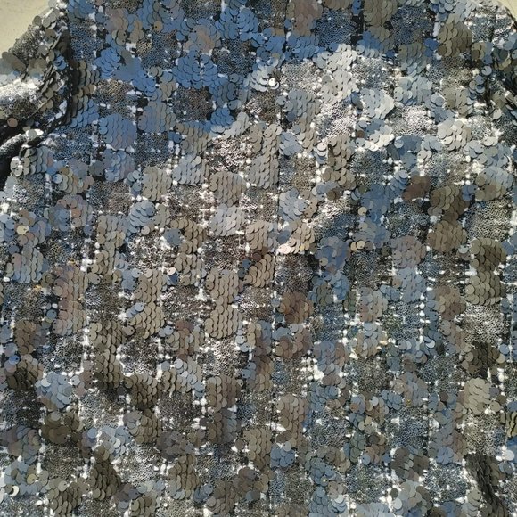 NWT Zara Tweed Black Sequined Open Jacket Blazer. M - Picture 6 of 12